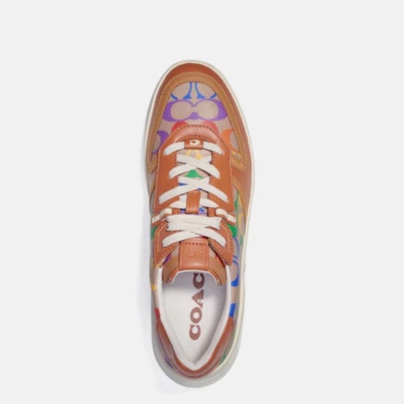 New COACH Men Citysole Court Sneaker In Rainbow Signature Canvas - Picture 5 of 11